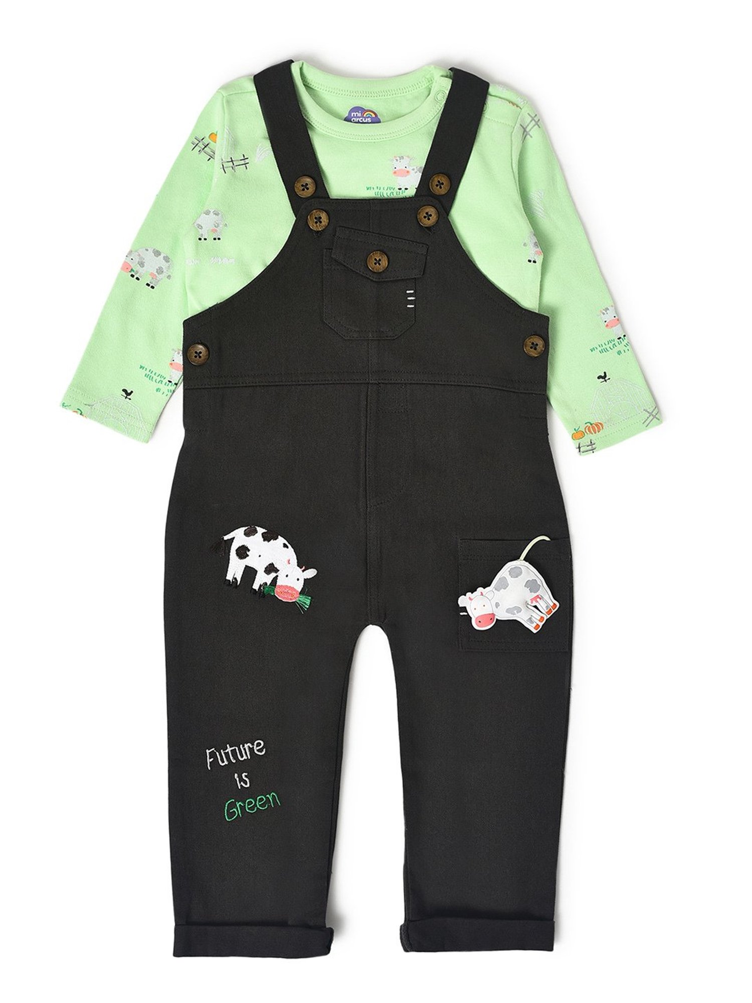 Juniors by Lifestyle Kids Mid Blue Cotton Casual Coordinate Set