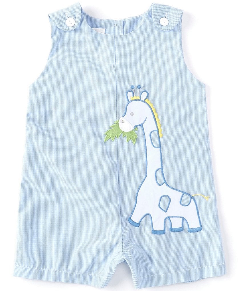 Petit Ami Baby Boys 3-24 Months Sleeveless Giraffe-Applique Jon Jon Shortall