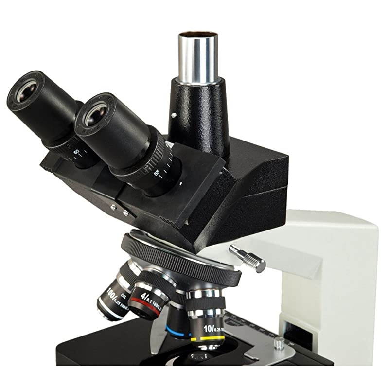 40X-2500X Trinocular Biological Compound Microscope with Replaceable LED Light