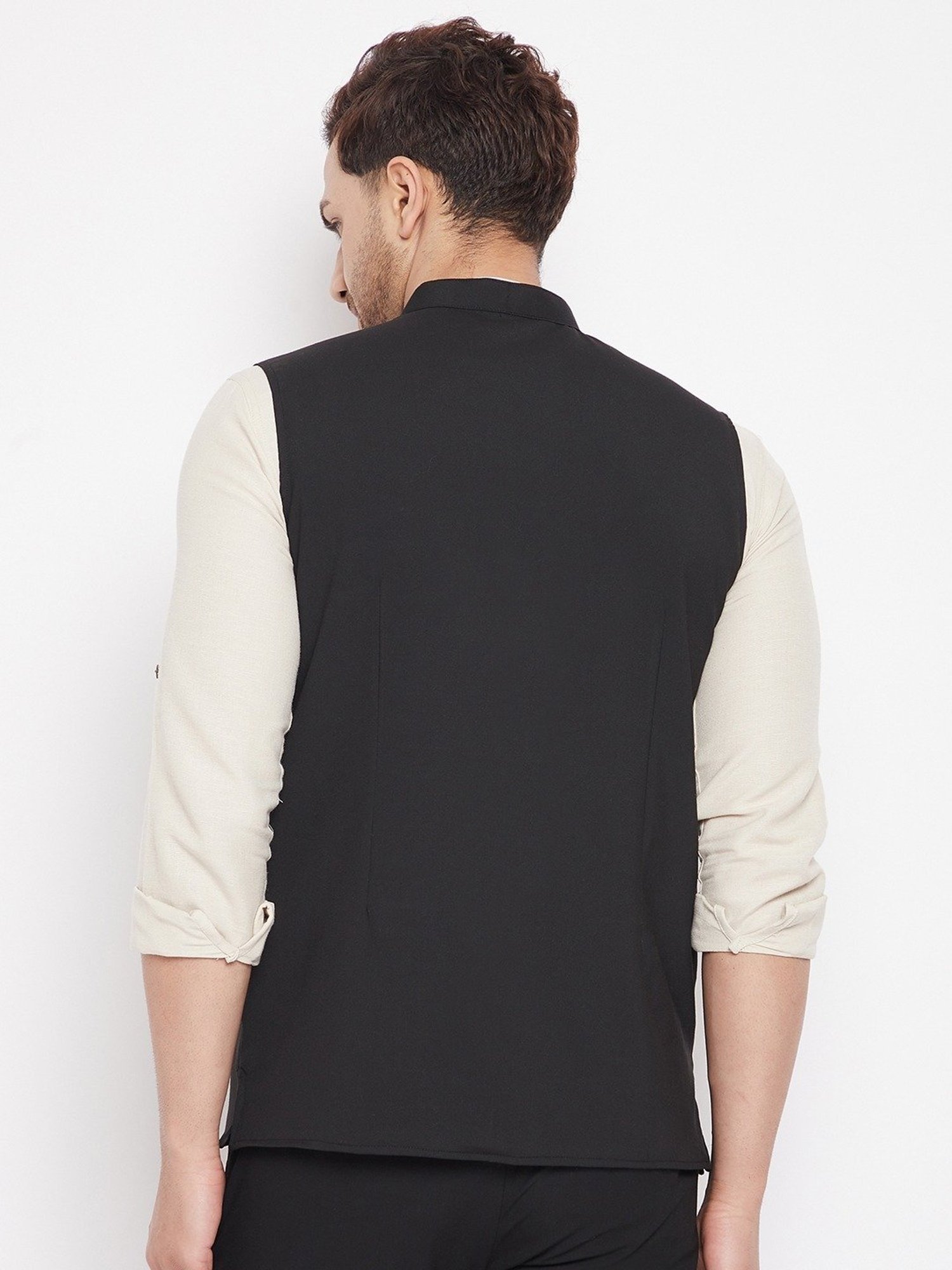 Even Black Regular Fit Nehru Jacket