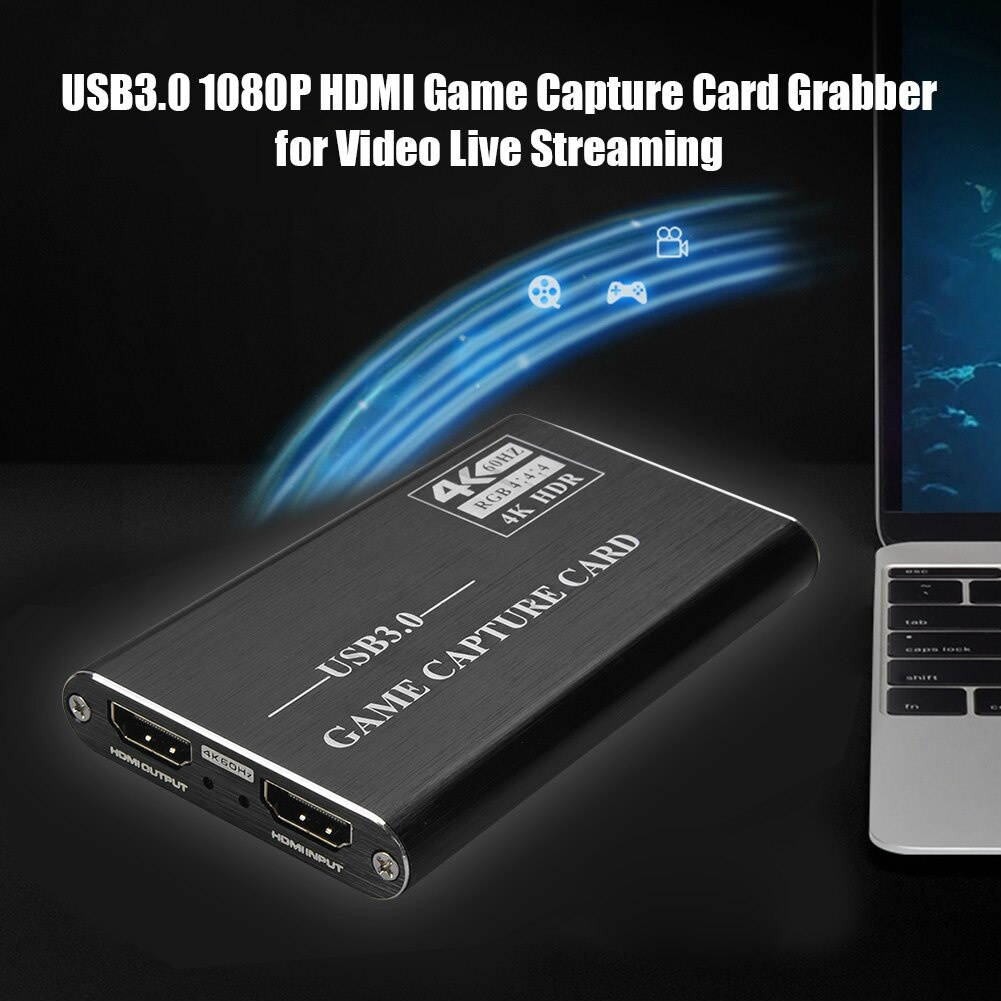 4K HDMI Game Video Capture Card USB3.0 1080P Grabber Dongle HDMI Capture Card for OBS Capturing Game Capture Card Live Streaming