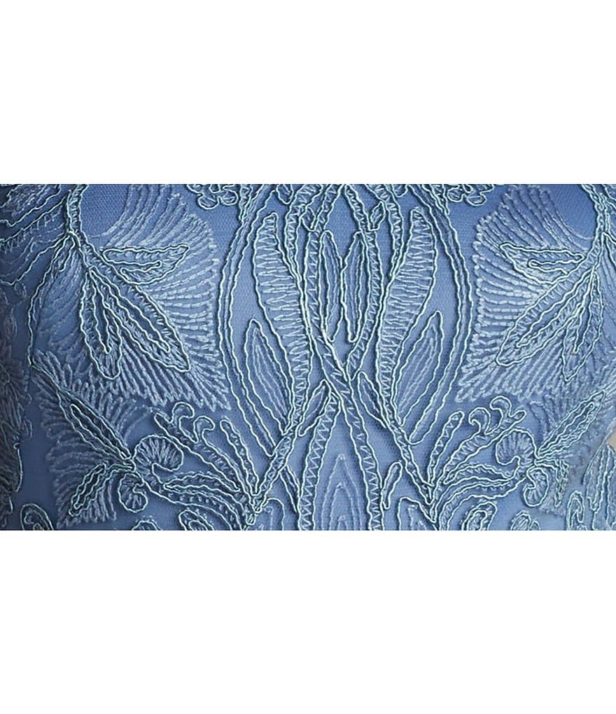 Marina Sequin Lace Round Neck 3/4 Sleeve Sheath Dress