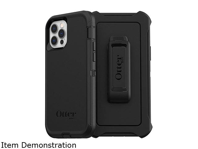 OtterBox Defender Series Black Case for iPhone 12 and iPhone 12 Pro 77-65401