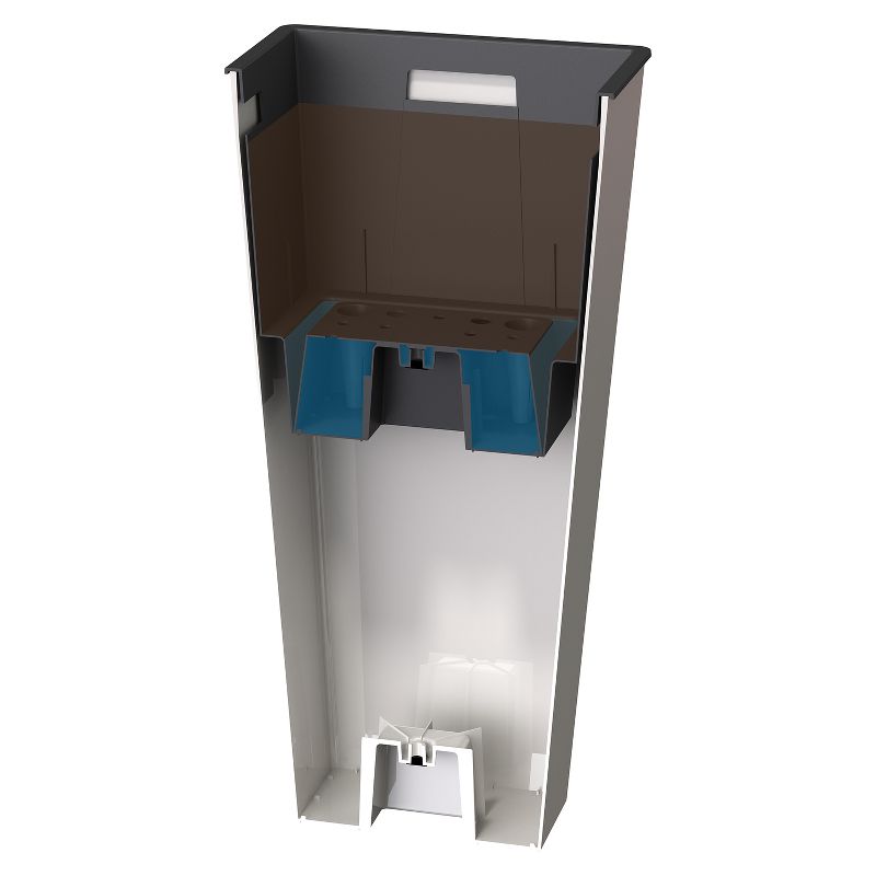 The HC Companies Cascade 13 Inch Round 23 Inch Tall Self Watering Indoor/Outdoor Flower Planter Pot with Soil Saver Liner and Drain Plug, Glossy White