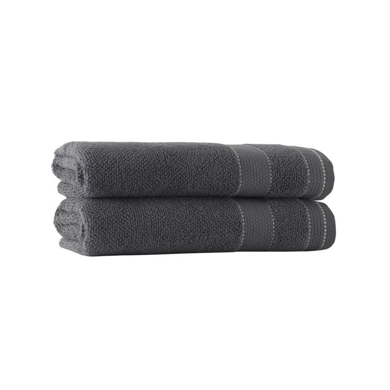 2pc Monroe Turkish Cotton Bath Sheet Set Dark Blue - Enchante Home