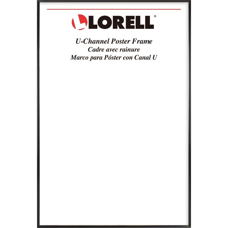 Lorell Frame Poster Wall Display Only 18"Wx24"H Black 49213