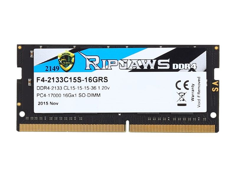 G.SKILL Ripjaws SO-DIMM 8GB 260-Pin DDR4 SO-DIMM DDR4 3200 (PC4 25600) Laptop Memory Model F4-3200C18S-8GRS
