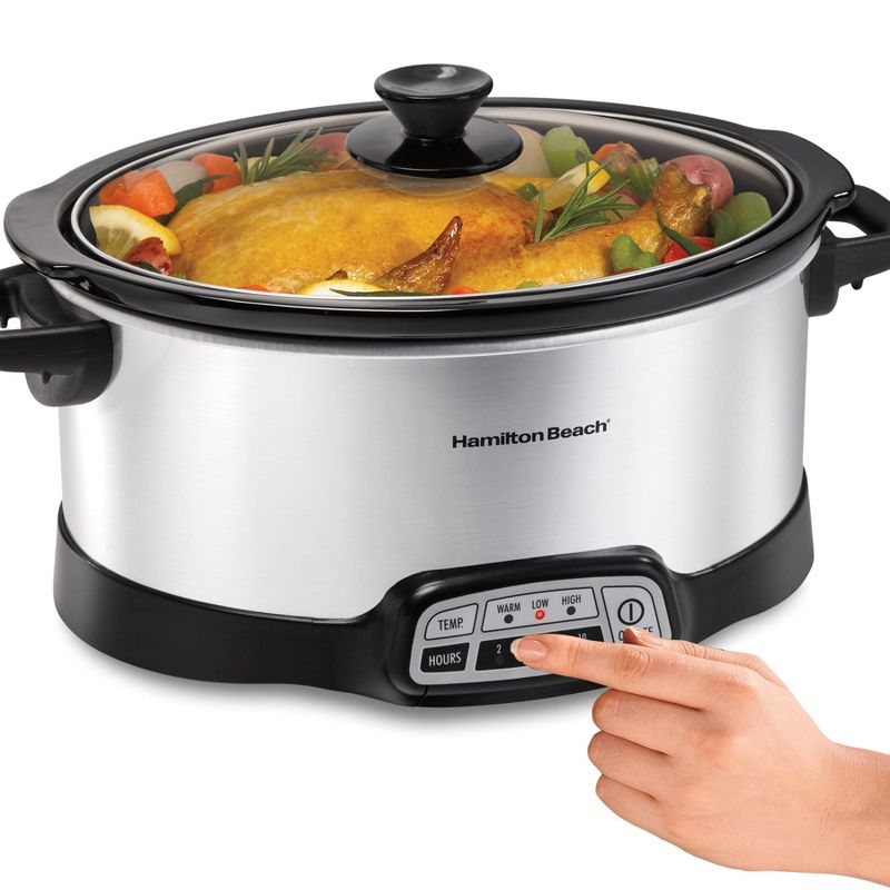 Hamilton Beach 7qt Programmable Slow Cooker - Sliver