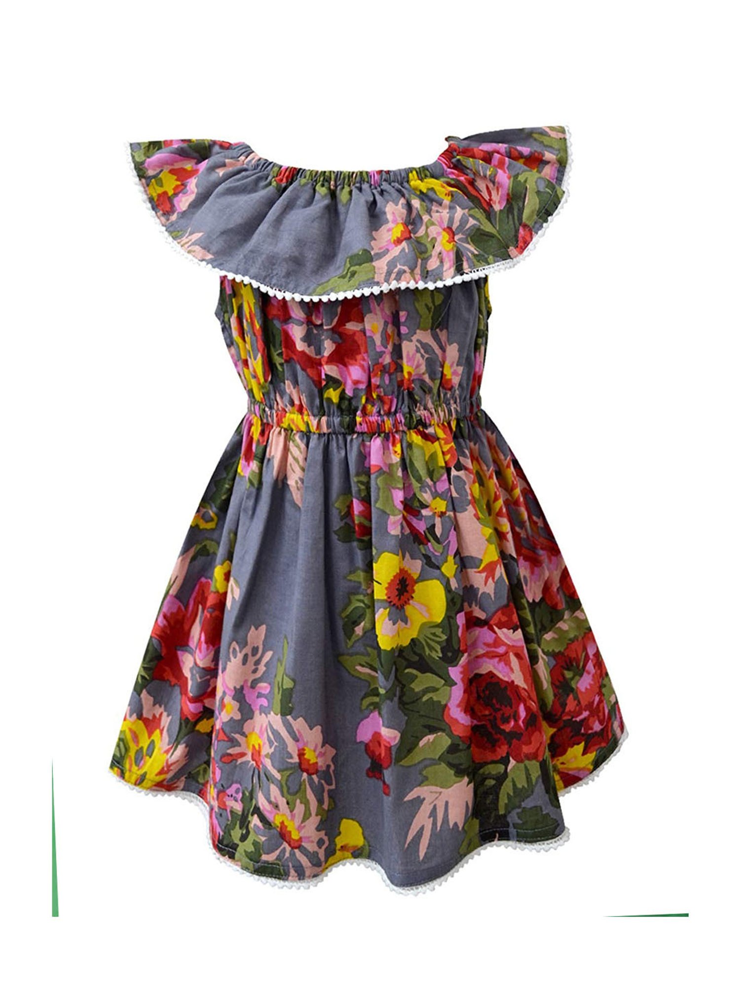 A.T.U.N. Grey Floral Print Dress