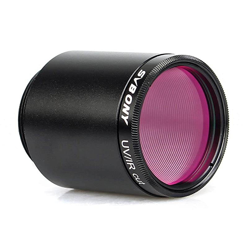 1.25 inches UV IR Cut Filter Telescope Optics Infra Red Filter CCD Camera with C Mount to 1.25 inches Video Camera Barrel Adapter