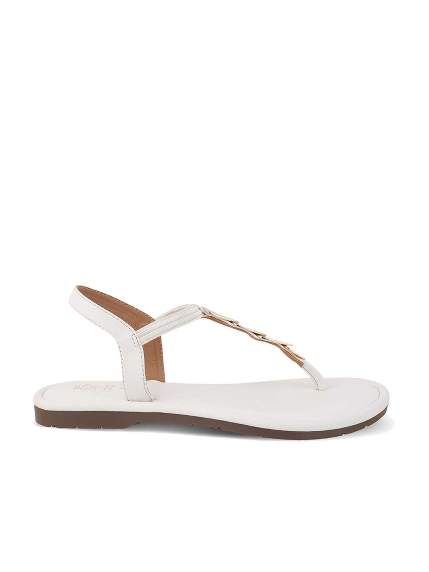 Tresmode Women's White Sling Back Sandals