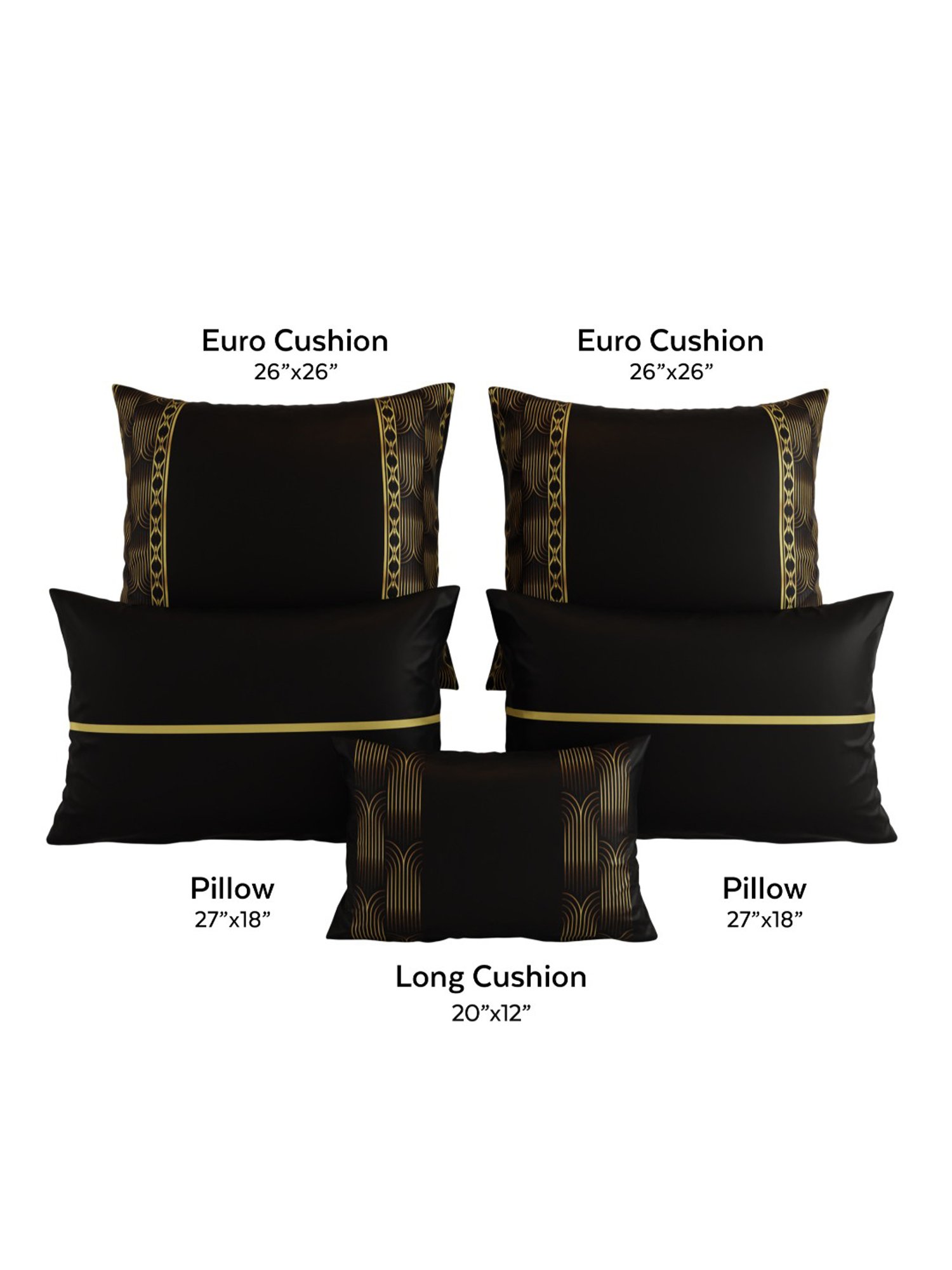 Stoa Paris Midnight Gala Black 300 TC Polyester Super king Crown of Versailles Bedding Set