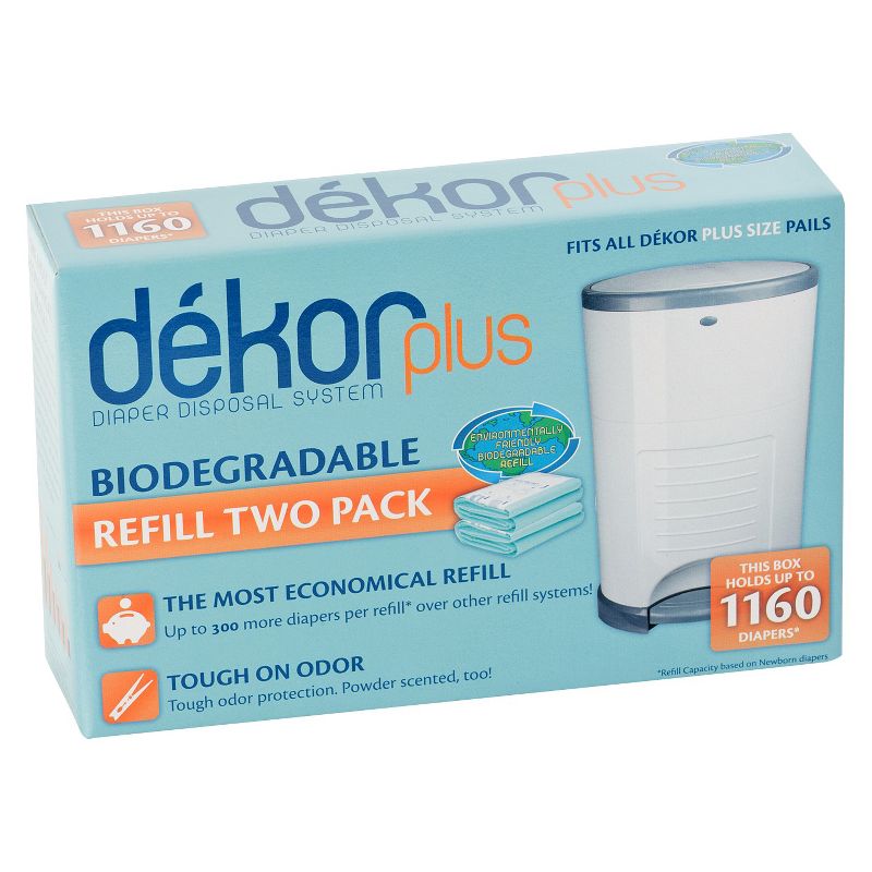 Dekor Plus Hands-Free Diaper Pail - Gray