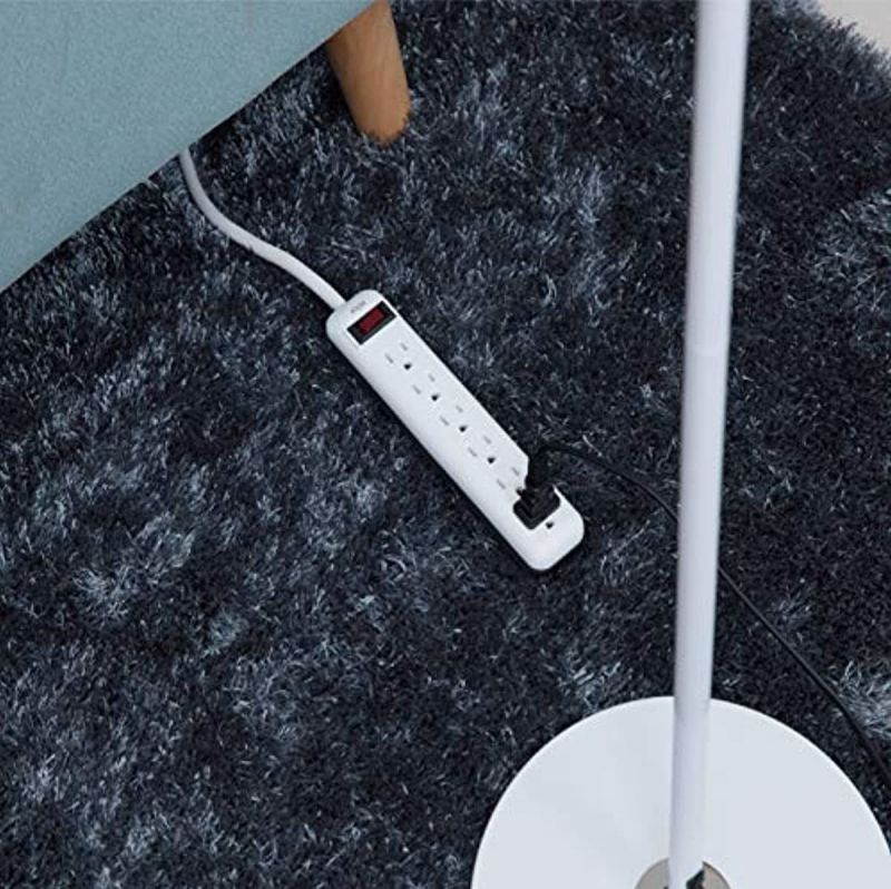 KMC 6-Outlet Power Strip 3-Pack, Overload Protection, 3-Foot Cord, White