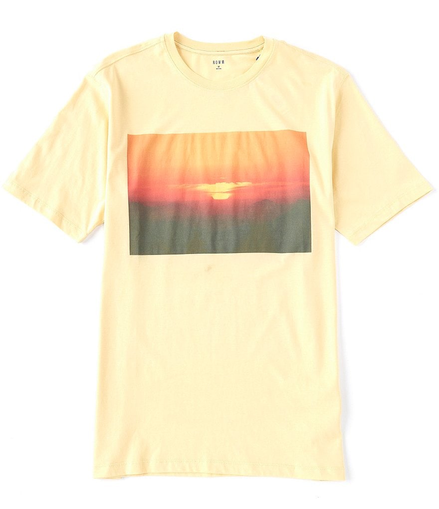 Rowm Short-Sleeve Sunset Screen Printed Crew