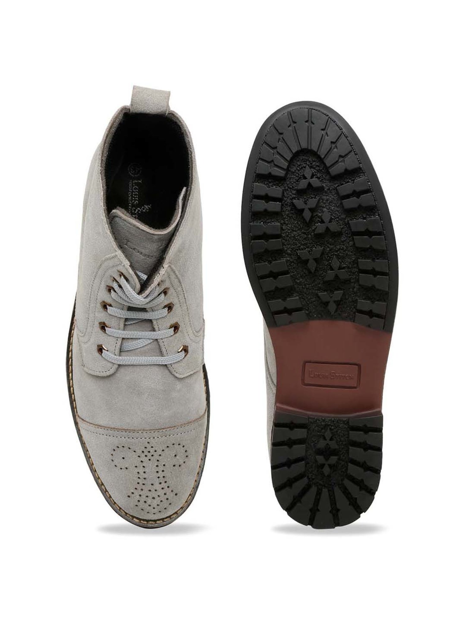 Louis Stitch Men's Ash Grey Derby Boots