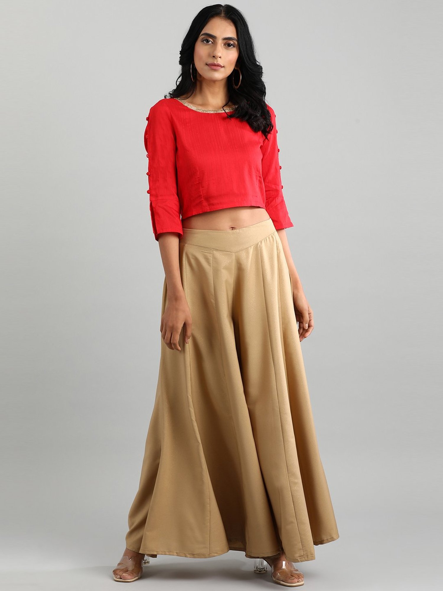 Aurelia Red Regular Fit Blouse