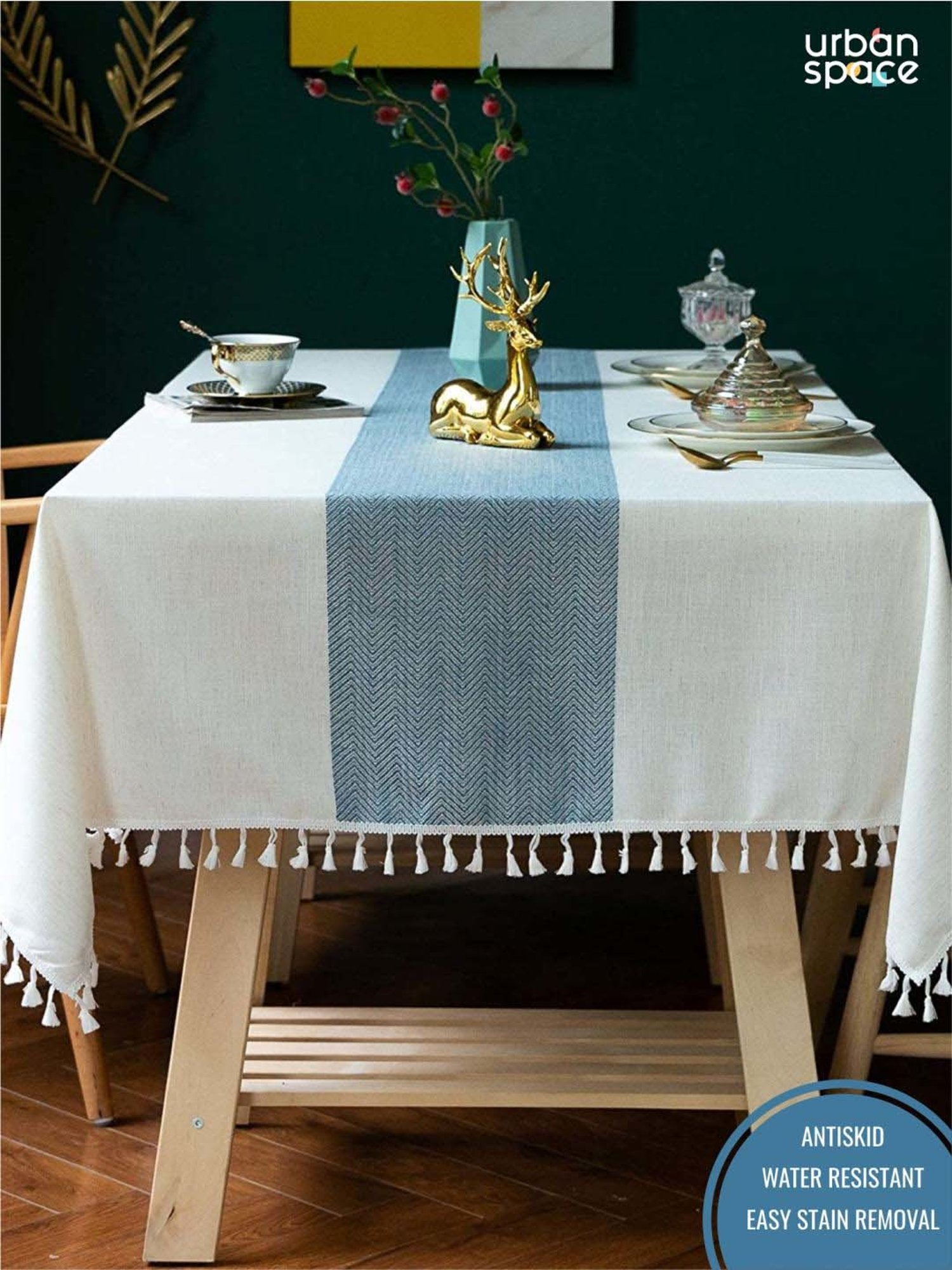 Romee Beige Cotton Checks Table Linen Sets