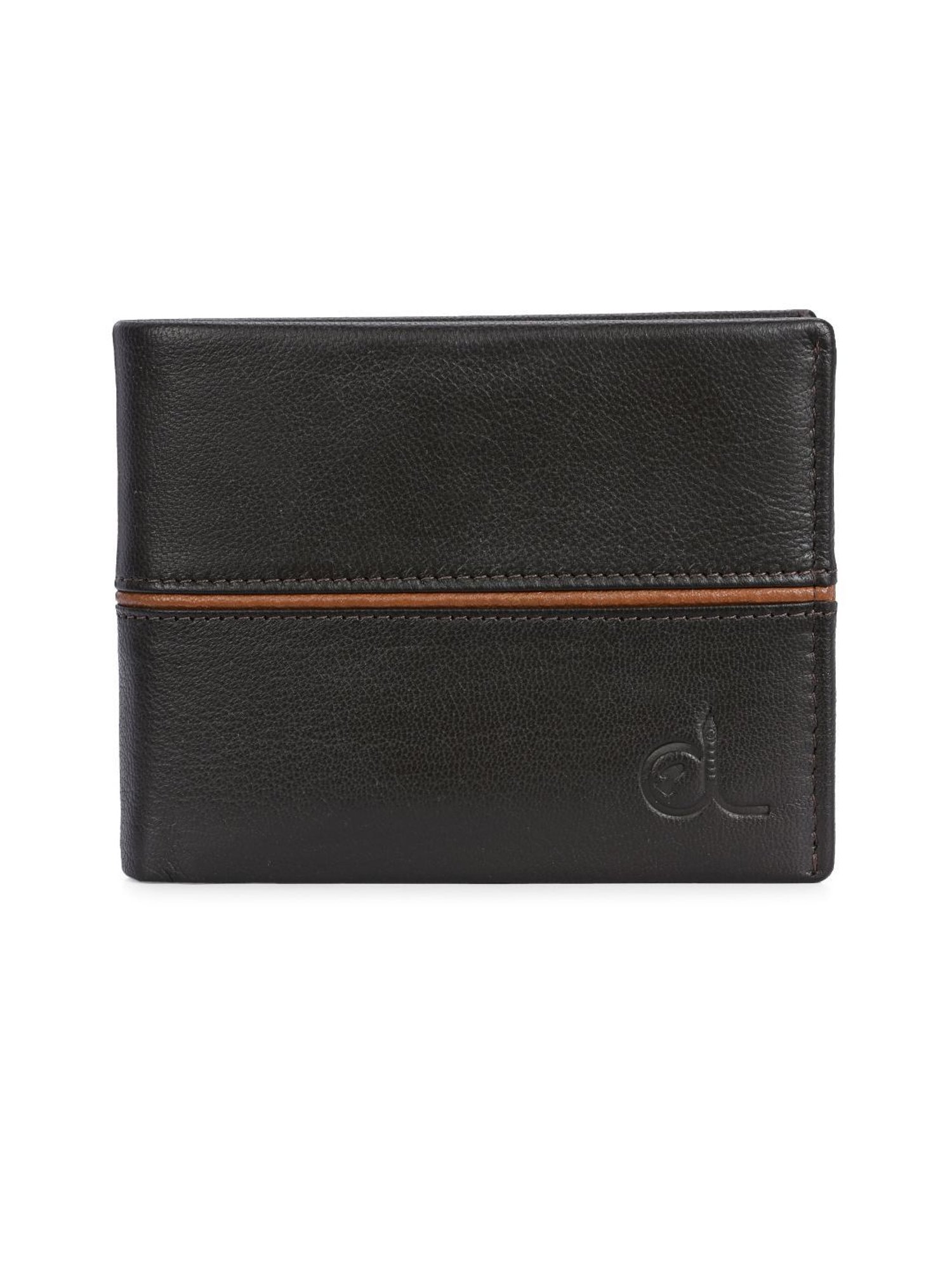 Clog London Black Leather Small Bi-Fold Wallet for Men