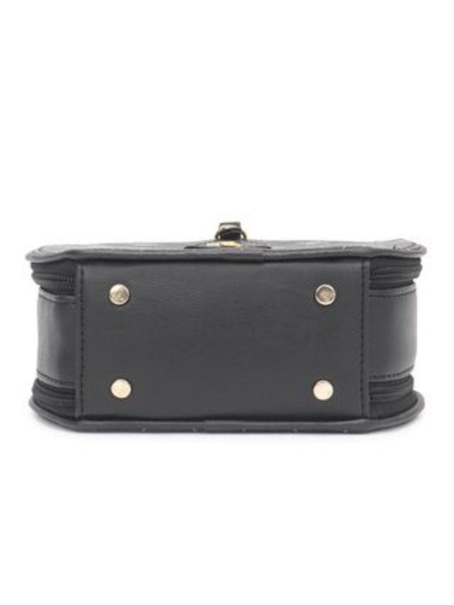 Yelloe Black Printed Medium Cross Body Bag