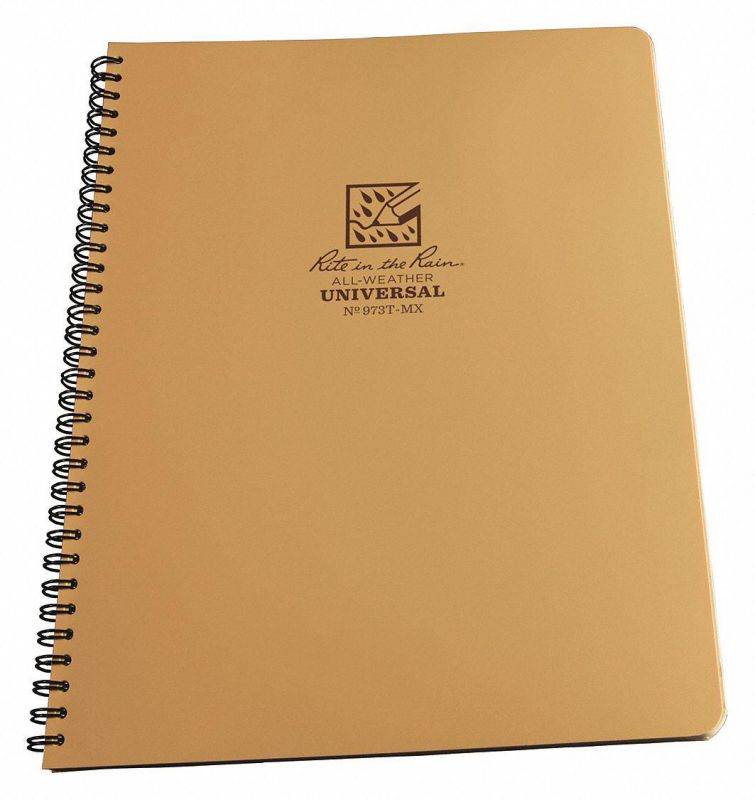 RITE IN THE RAIN 973T-MX Spiral Notebook,Universal,8-1/2 x 11 in