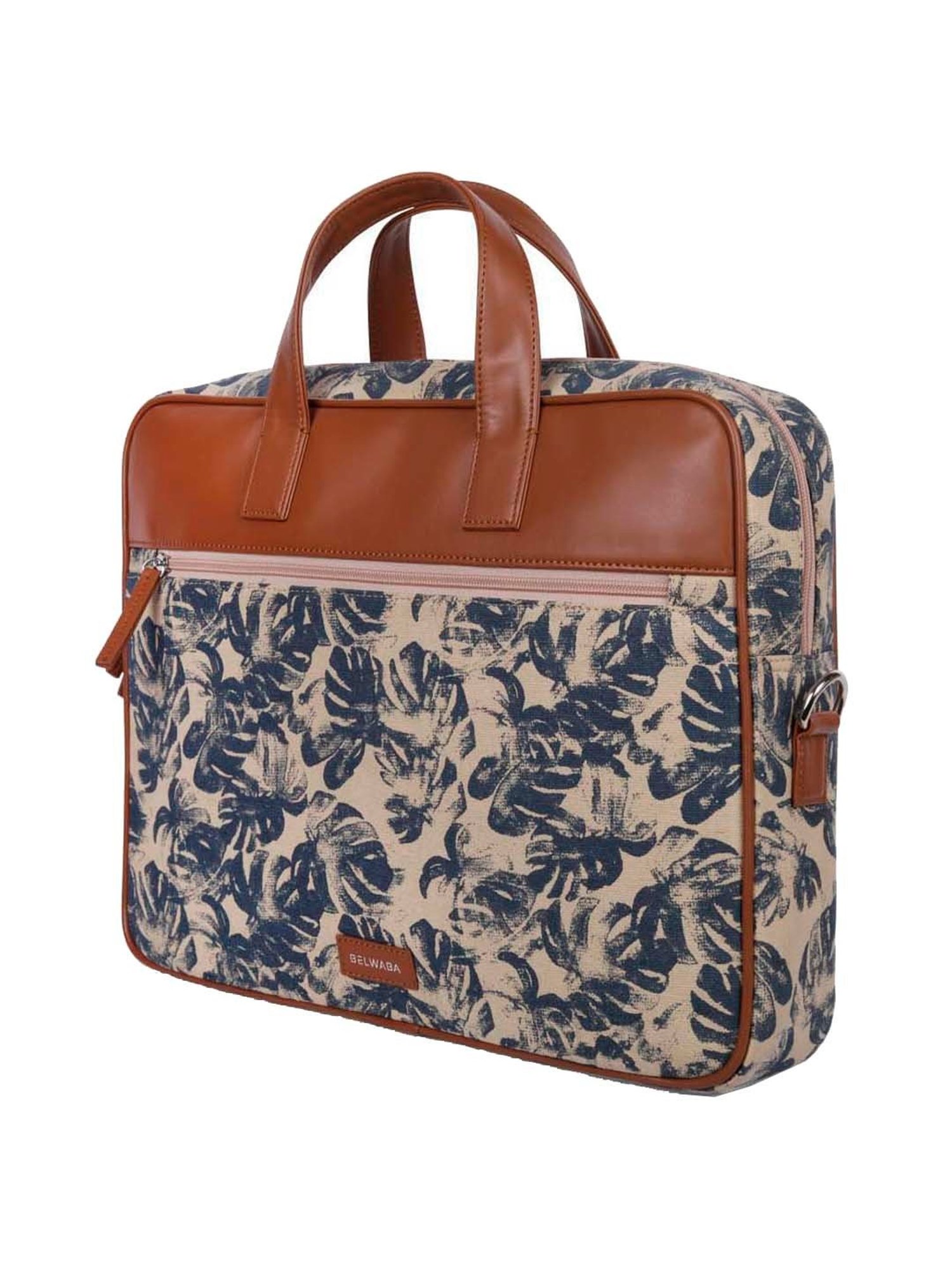 BELWABA Beige Canvas Medium Messenger Bag