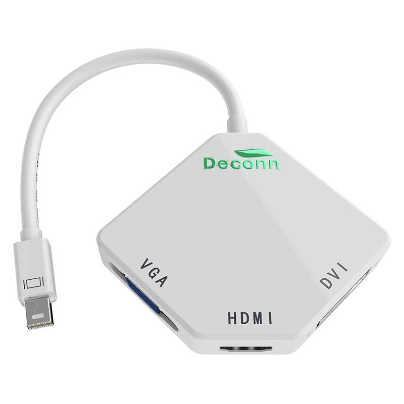 The Cobra Appearance Multi-Function Thunderbolt Mini DisplayPort DP to HDMI VGA DVI Cable Converter Adapter for Mac-Book Suface Pro Air