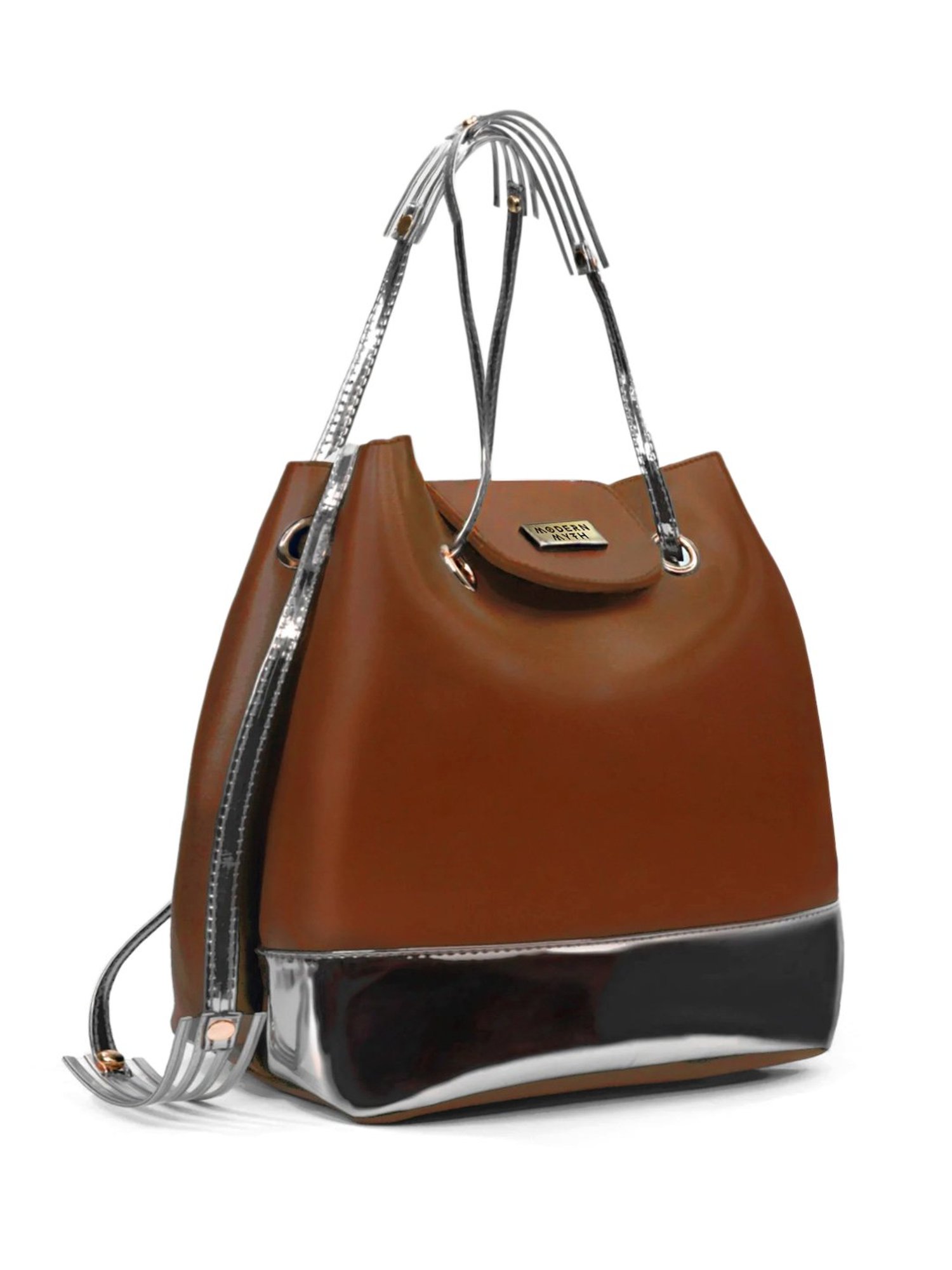 Modern Myth Tan Medium Bucket Handbag