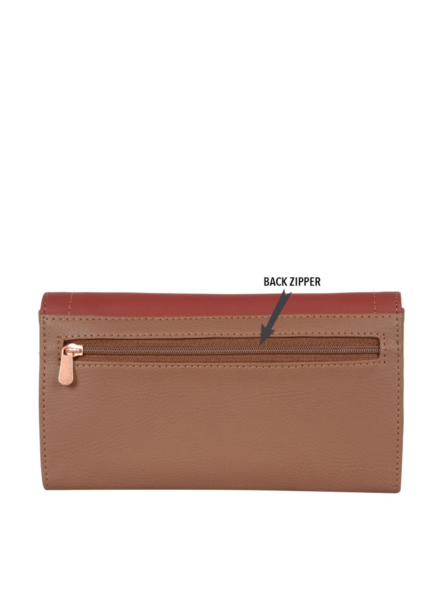 Baggit Brown Color Block Wallet for Women