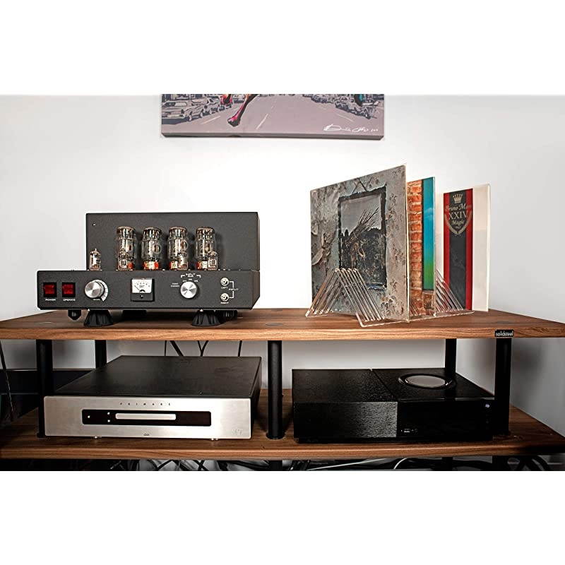 Vyramid Vinyl Record Storage Record Holder for Albums - Vinyl Organizer Record Album Storage Fits 7" 10" 12" Discs 78 RPM - Acrylic Vinyl Storage Rack Holds 12LPs - One Pack