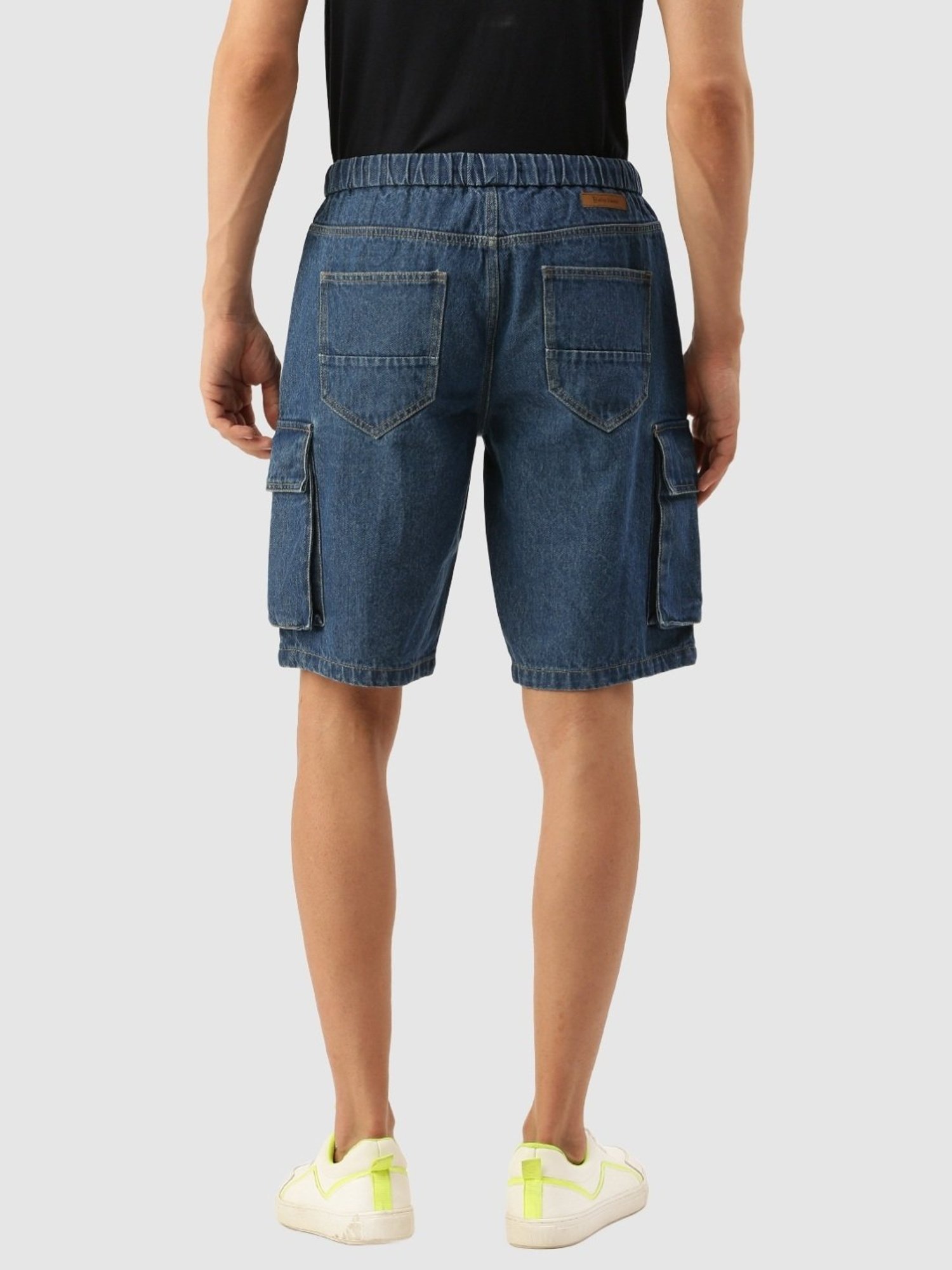Bene Kleed Blue Cotton Regular Fit Shorts