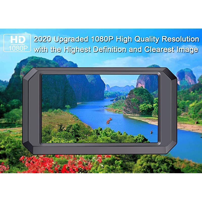 F09 5 Inch HD 1080P Wireless Backup Camera 5'' Monitor Stable Digital Signals for Trucks,Campers,Cars,SUVs,Minivans Two Video Channels Rear View Camera System Super Night Vision