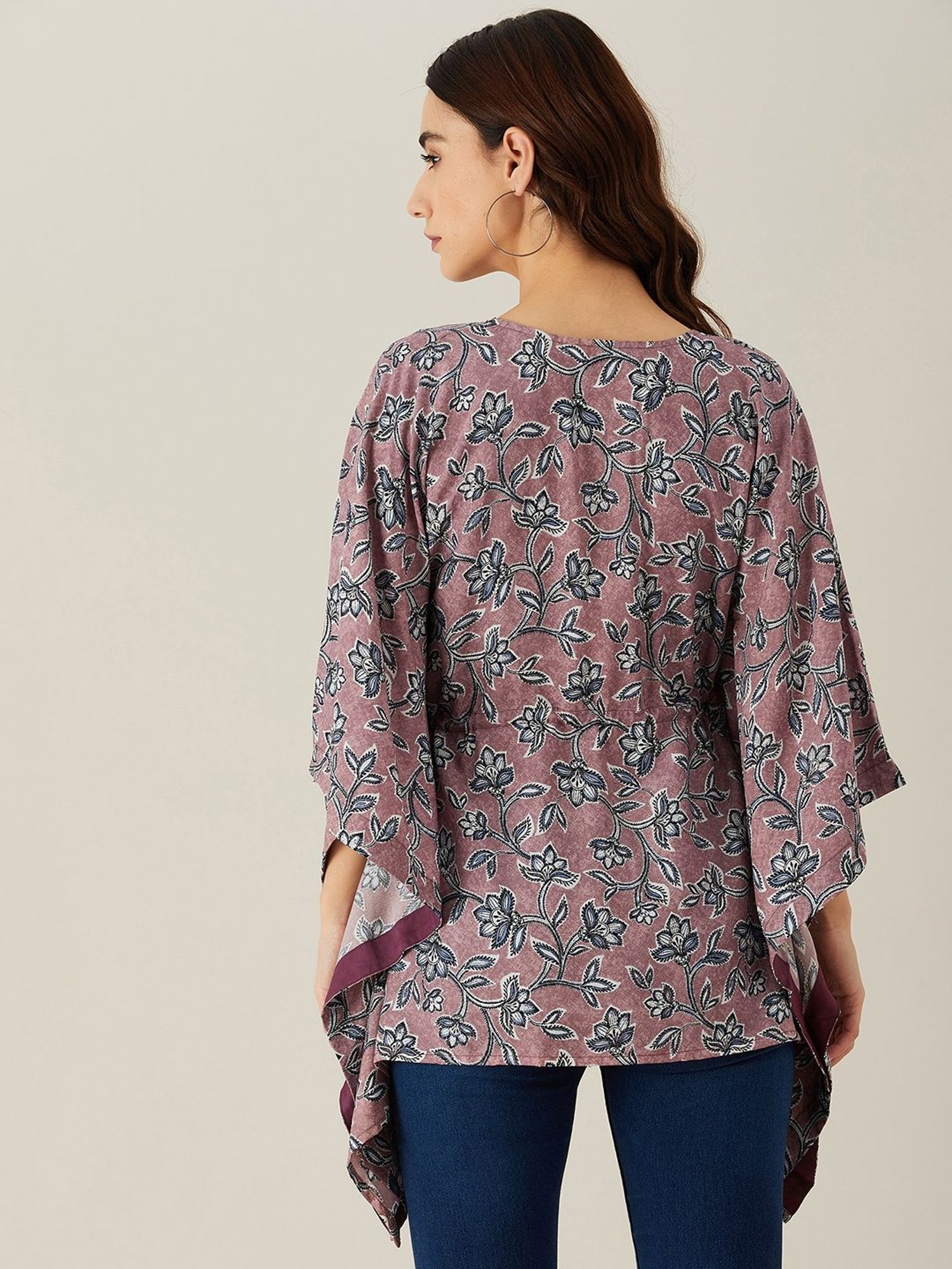The Kaftan Company Purple Printed Top