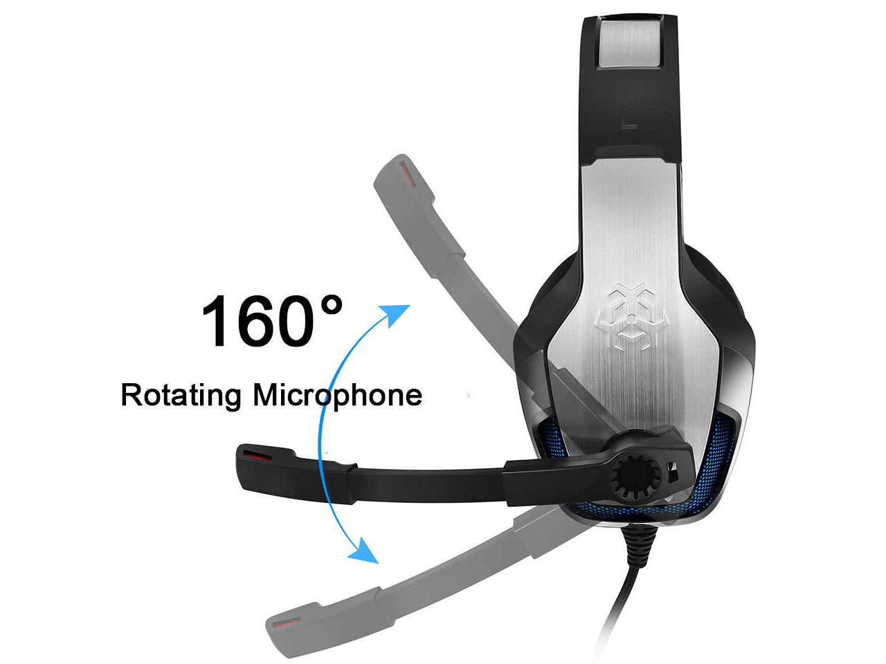 For Xbox One PS4 PC Controller V-4 Gaming Headset Headphone Noise Cancelling Over Ear Comfort Wired Headphones with flexibile Mic LED Light Bass Surround Soft Memory Earmuffs For Nintendo Switch PS5