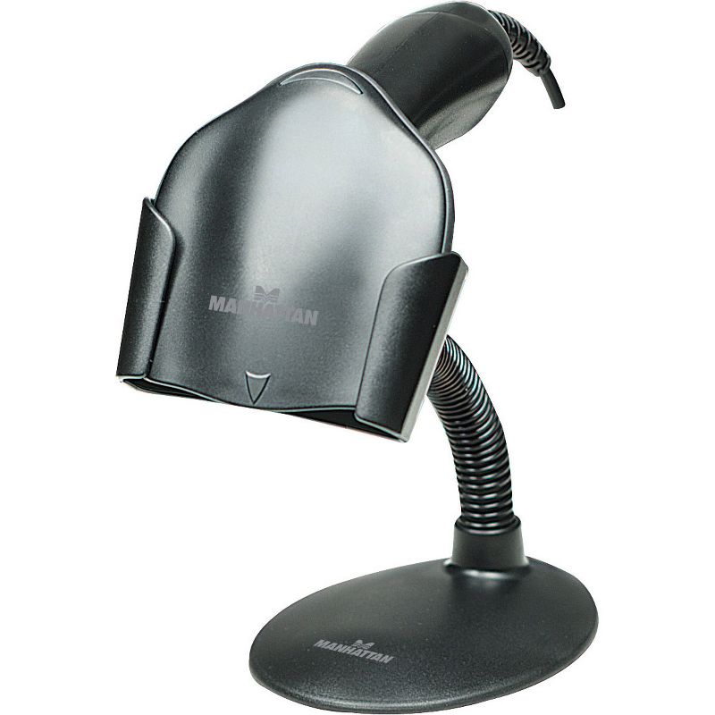 Manhattan Gooseneck Barcode Scanner Stand - Suitable for table, counter or wall mount - ideal for retail and other applications