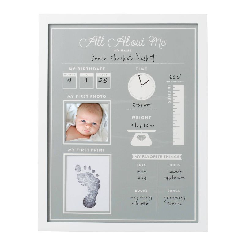 Pearhead All About Me 3" x 3" Frame - Gray/White