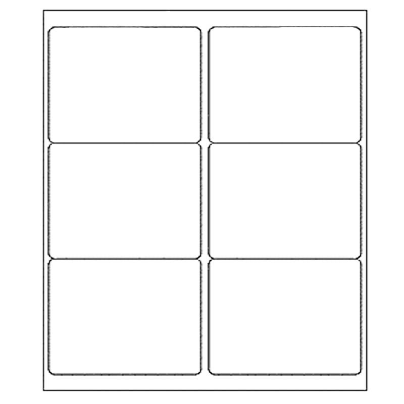 6 up 313 X 4 Sticker Labels Shipping Address Labels for LaserInk Jet Printer100 SheetsTotal 600 Labels 6up
