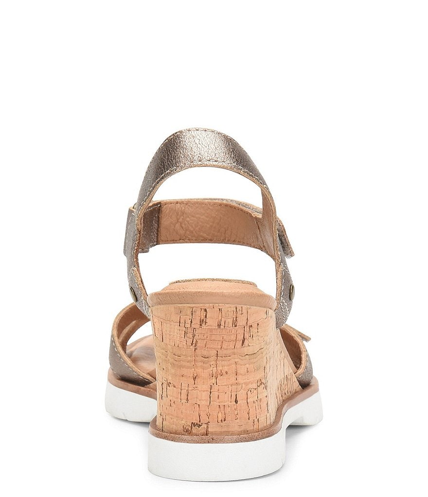 Sofft Cyndy Leather Sporty Wedge Sandals