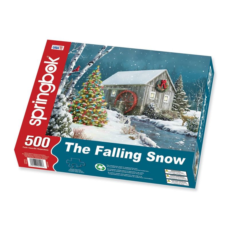 Springbok The Falling Snow Puzzle 500pc