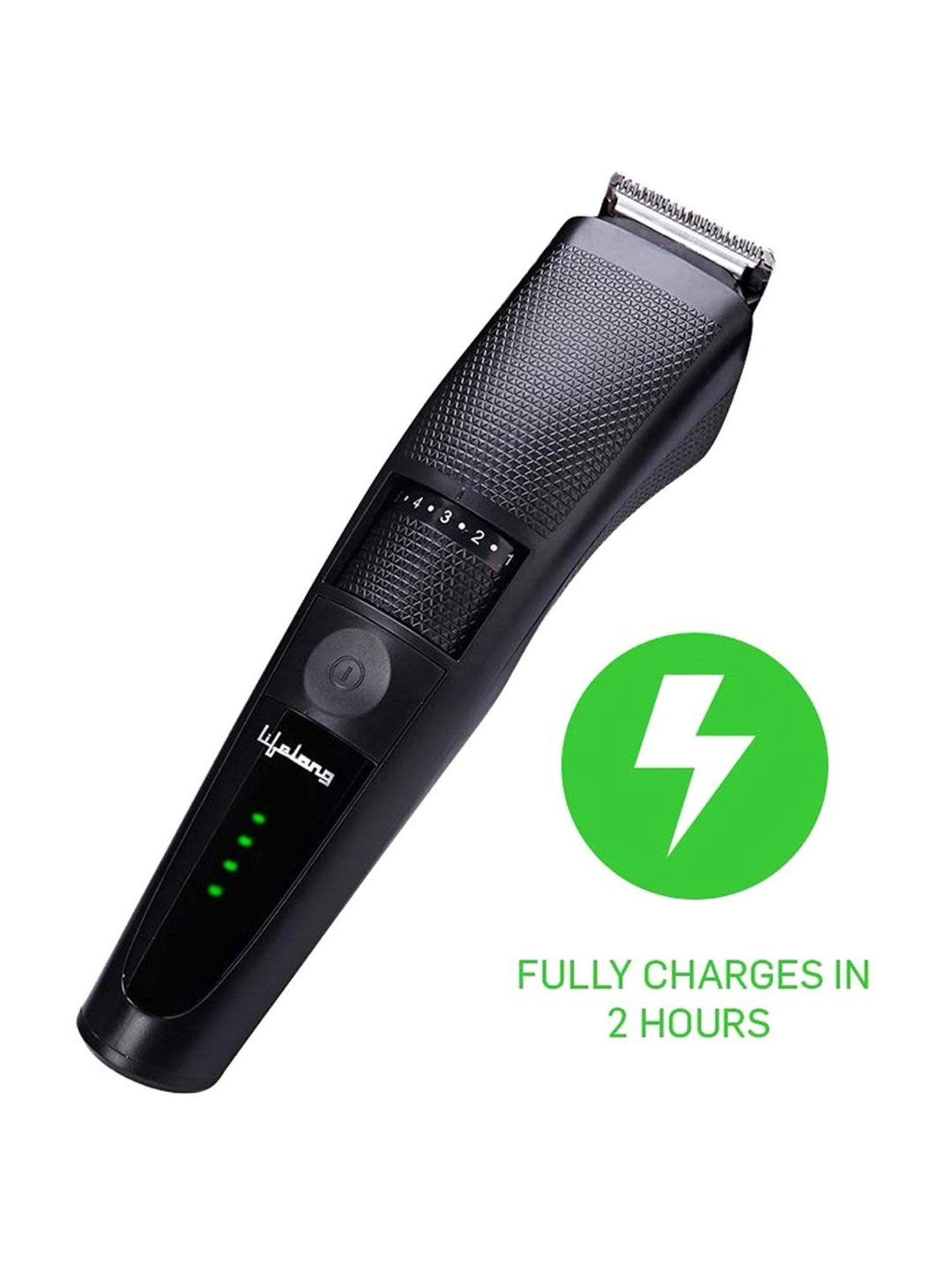 Lifelong LLPCM07 Corded & Cordless Rechargeable Beard Trimmer (Black)