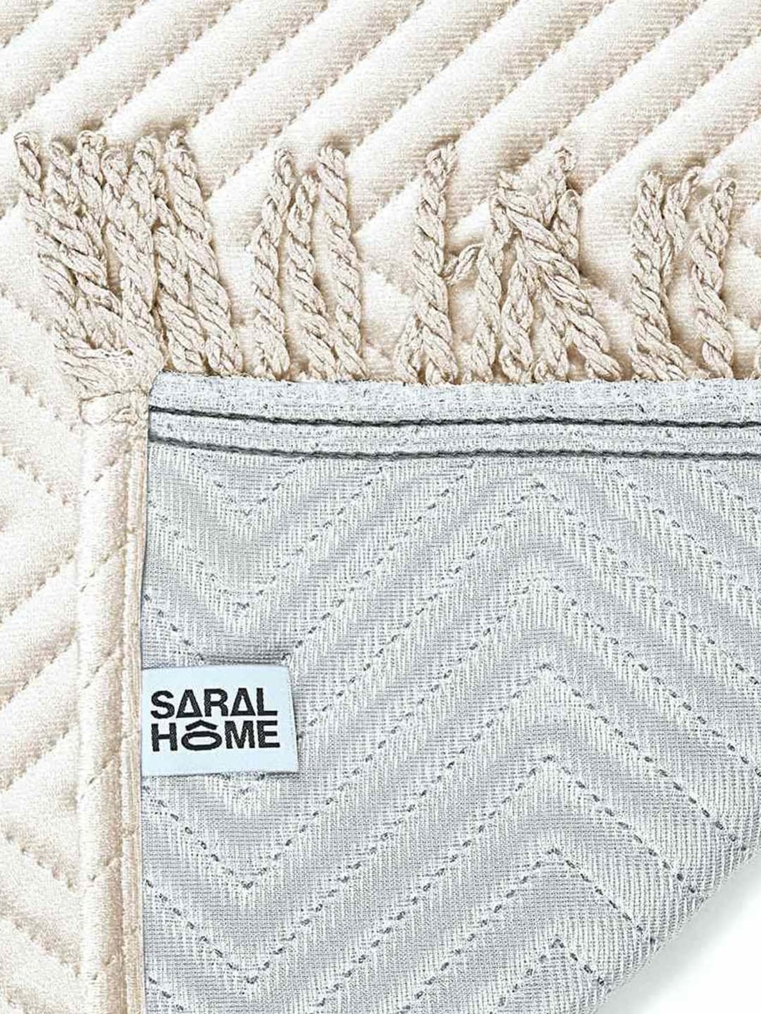 MODERN HOMES White Cotton Hand-Knotted Curtain Ropes - Set of 2