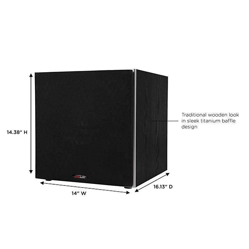 Atrium 4 Outdoor Speakers with Powerful Bass (Pair, Black) | All-Weather Durability & Audio PSW10 10" Powered Subwoofer - Featuring High Current Amp and Low-Pass Filter | Up to 100 Watts