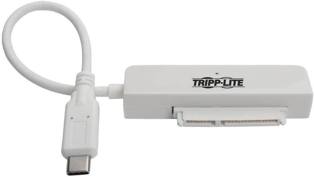 Tripp Lite 6in USB 3.1 Gen 1 USB-C to SATA III Adapter Cable w/ UASP, 2.5in SATA Hard Drives, White (U438-06N-G1-W)