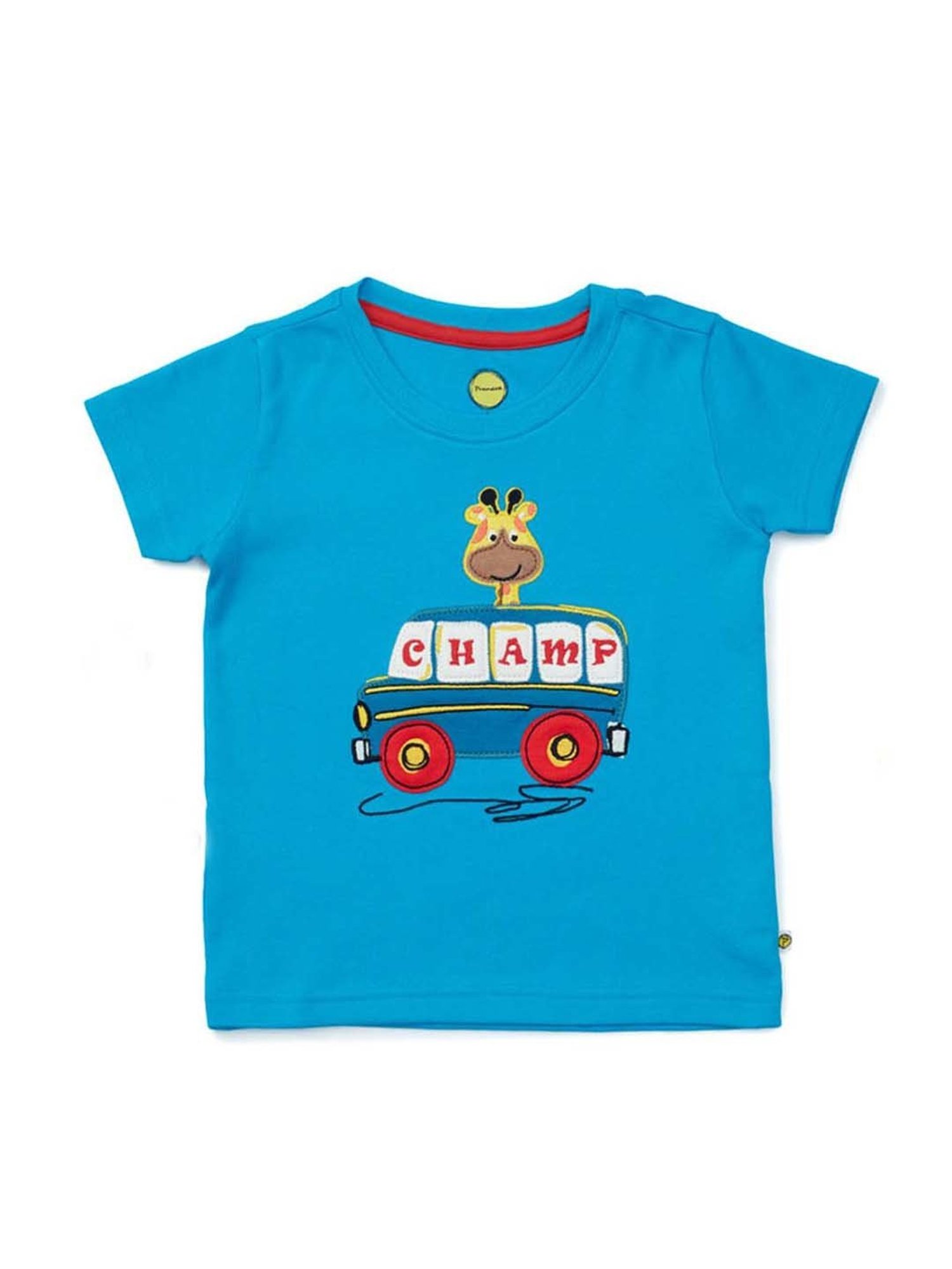 Pranava Boys Blue & Green Printed T-Shirt (Pack of 2)