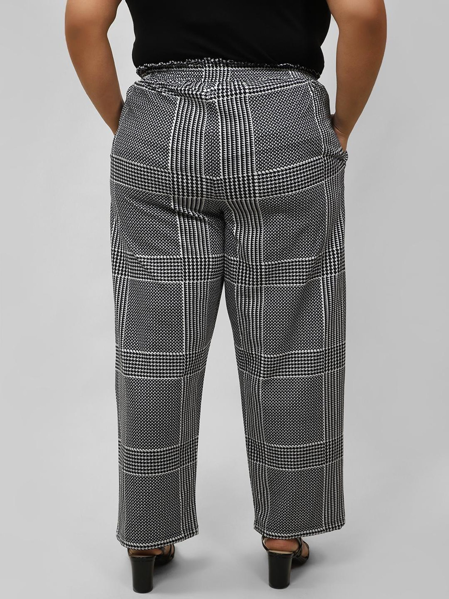 Amydus Black Houndstooth Trousers