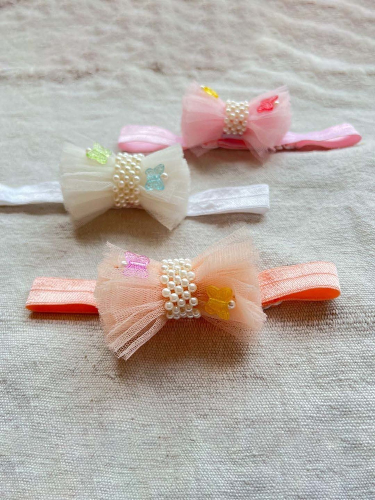 Choko Multicolour Embellished Hair Band for Kids - Pack of 3