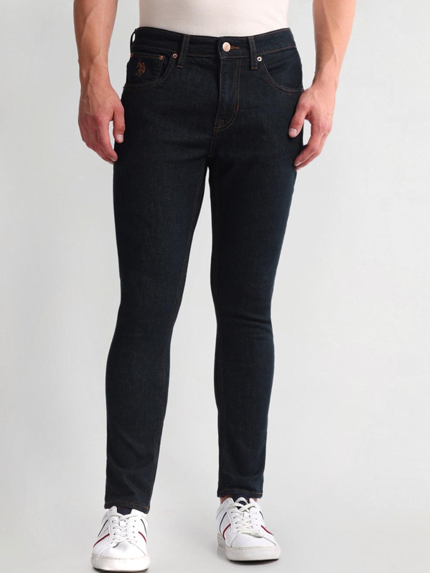 U.S. Polo Assn. Blue Cotton Regular Fit Jeans