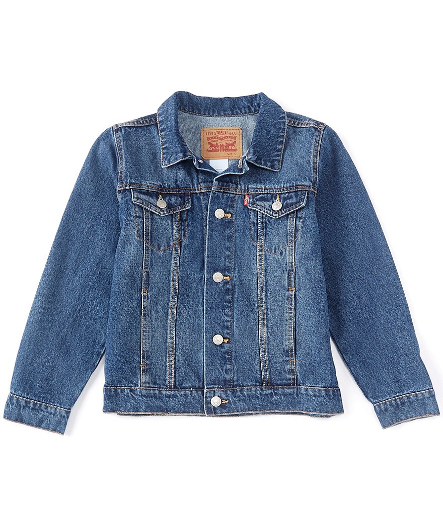 First Wave Big Boys 8-20 Brown Pleather Moto Jacket