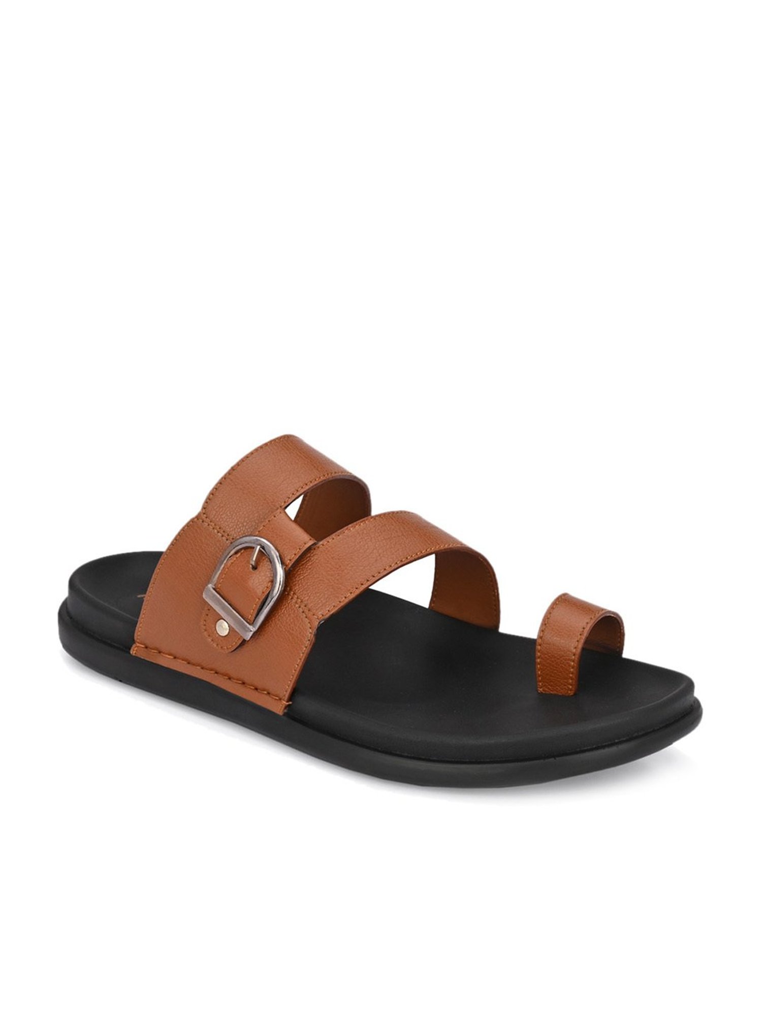 Hitz Men's Tan Toe Ring Sandals