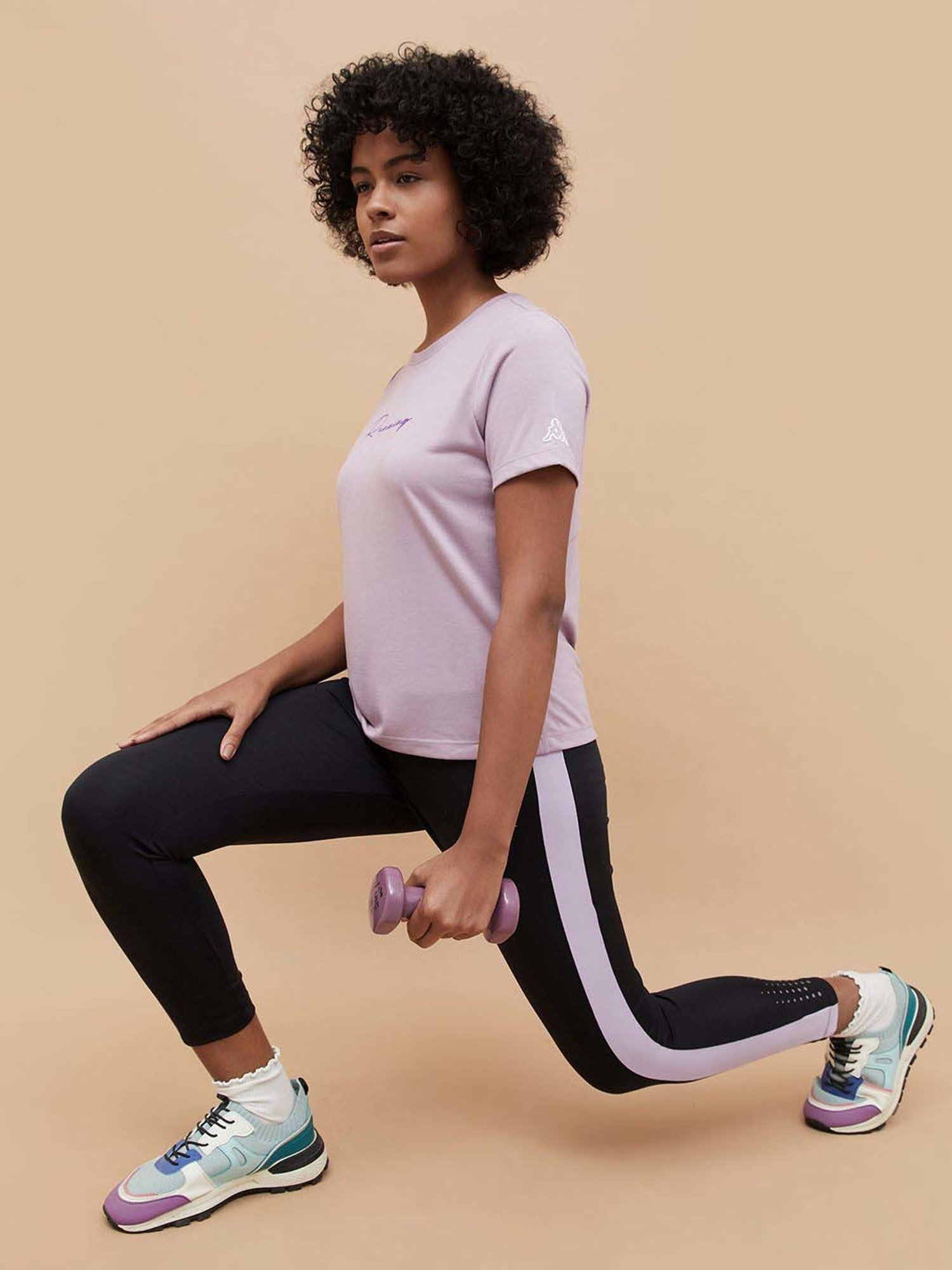 KAPPA Black Printed Sports Tights